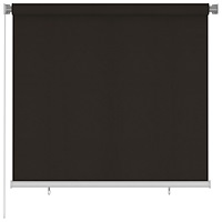 vidaXL Rullgardin utomhus 165 (B) x 140 (H) cm brun HDPE