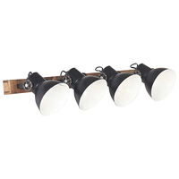 vidaXL Industriell vägglampa svart 90x25 cm E27