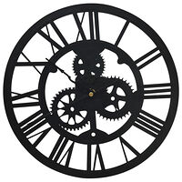 vidaXL Väggklocka svart 30 cm akryl