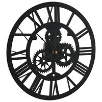 vidaXL Väggklocka svart 30 cm akryl