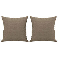 vidaXL Prydnadskuddar 2 st taupe 40x40 cm tyg