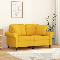 vidaXL Prydnadskuddar 2 st ljusgul 40x40 cm tyg