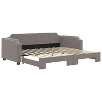 vidaXL Dagbädd utdragbar taupe 80x200 cm tyg