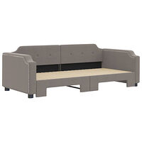 vidaXL Dagbädd utdragbar taupe 80x200 cm tyg