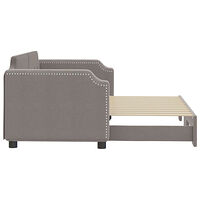 vidaXL Dagbädd utdragbar taupe 80x200 cm tyg