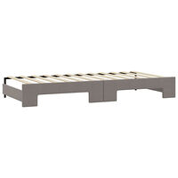 vidaXL Dagbädd utdragbar taupe 80x200 cm tyg