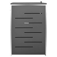 vidaXL Skjul till fyra sopkärl 276,5x77,5x112,5 cm rostfritt stål