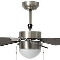 vidaXL Takfläkt med lampa 76 cm mörkbrun
