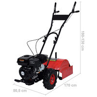 vidaXL Bensindriven jordfräs 6,5 HK 196 cc
