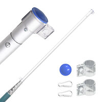 vidaXL Polens flagga och flaggstång 5,55 m aluminium