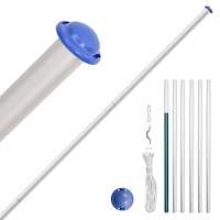 vidaXL Europas flagga med flaggstång 6,23 m aluminium