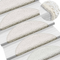 vidaXL Trappstegsmattor 10 st 65x21x4 cm vit