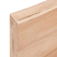 vidaXL Bänkskiva badrum ljusbrun 120x40x(2-6) cm behandlat massivt trä
