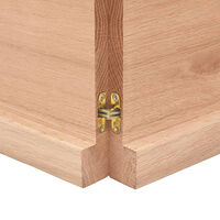 vidaXL Bänkskiva badrum ljusbrun 120x40x(2-4) cm behandlat massivt trä