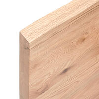 vidaXL Bänkskiva badrum ljusbrun 120x40x(2-4) cm behandlat massivt trä