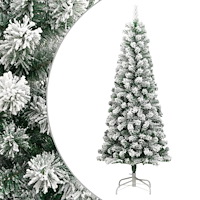 vidaXL Plastgran med snö gångjärn 240 cm