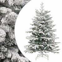 vidaXL Plastgran med snö gångjärn 150 cm