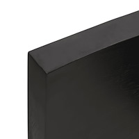 vidaXL Bordsskiva mörkbrun 220x50x(2-6) cm behandlad massiv ek