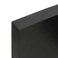 vidaXL Bordsskiva mörkbrun 140x40x(2-6) cm behandlad massiv ek