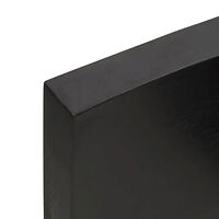 vidaXL Bordsskiva mörkbrun 60x50x(2-6) cm behandlad massiv ek