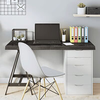 vidaXL Bordsskiva mörkbrun 120x60x(2-6) cm behandlad massiv ek