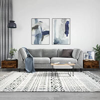 vidaXL Soffbord 2 st rökfärgad ek 50x46x35 cm konstruerat trä