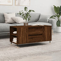 vidaXL Soffbord brun ek 102x44,5x50 cm konstruerat trä