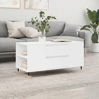 vidaXL Soffbord vit 102x44,5x50 cm konstruerat trä