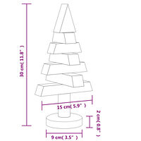 vidaXL Julgran i trä 2 st 30 cm massiv furu