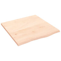 vidaXL Bänkskiva för badrum 60x60x2 cm obehandlat massivt trä