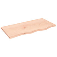 vidaXL Bänkskiva för badrum 80x40x2 cm obehandlat massivt trä
