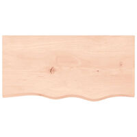 vidaXL Bänkskiva för badrum 80x40x2 cm obehandlat massivt trä