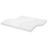 vidaXL Skummadrass vit 200x200 cm 7-zoner hårdhet 20 ILD