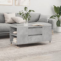 vidaXL Soffbord betonggrå 102x44,5x50 cm konstruerat trä