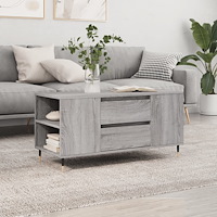 vidaXL Soffbord grå sonoma 102x44,5x50 cm konstruerat trä