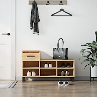 vidaXL Skohylla sonoma-ek 102x36x60 cm konstruerat trä