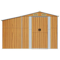 vidaXL Trädgårdsskjul ljusbrun 277x365,5x179 cm galvaniserat stål