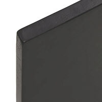 vidaXL Bänkskiva badrum mörkbrun 100x40x2 cm behandlat massivt trä