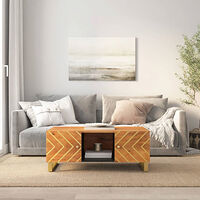 vidaXL Soffbord brun och svart 100x54x40 cm massivt mangoträ