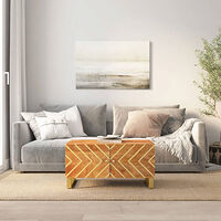 vidaXL Soffbord brun och svart 80x50x40 cm massivt mangoträ