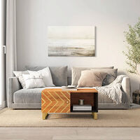 vidaXL Soffbord brun och svart 80x50x40 cm massivt mangoträ