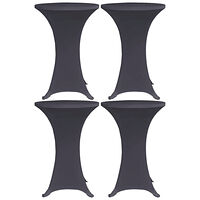 vidaXL Bordsöverdrag 4 st 60 cm stretch antracit