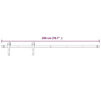 vidaXL Skjutdörr med beslag 80x210 cm massiv furu