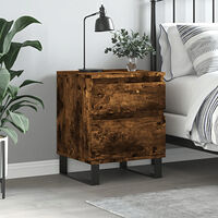 vidaXL Sängbord rökfärgad ek 40x35x50 cm konstruerat trä