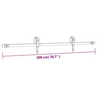 vidaXL Skjutdörr med beslag 90x210 cm massiv furu