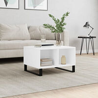 vidaXL Soffbord vit 60x50x36,5 cm konstruerat trä