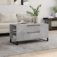 vidaXL Soffbord betonggrå 102x44,5x50 cm konstruerat trä