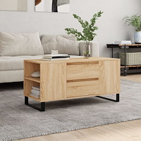 vidaXL Soffbord sonoma-ek 102x44,5x50 cm konstruerat trä