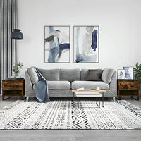 vidaXL Soffbord 2 st rökfärgad ek 50x46x50 cm konstruerat trä