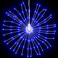 vidaXL Julbelysning 2 st 140 LED blå 17 cm